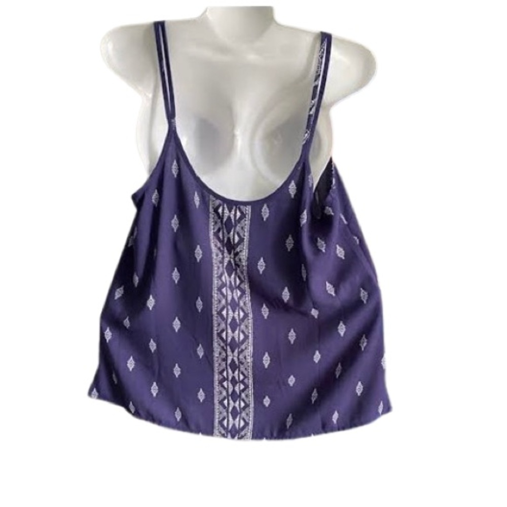 🇺🇸Beautiful Bandanna Quarter Zip Double Spaghetti Straps Tank Top Maurices - Picture 11 of 14